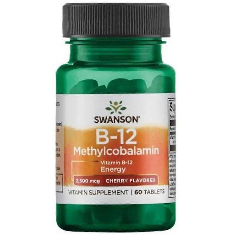 Swanson Vitamin B12 Methylcobalamin 2500mcg Cherry Tablets 60