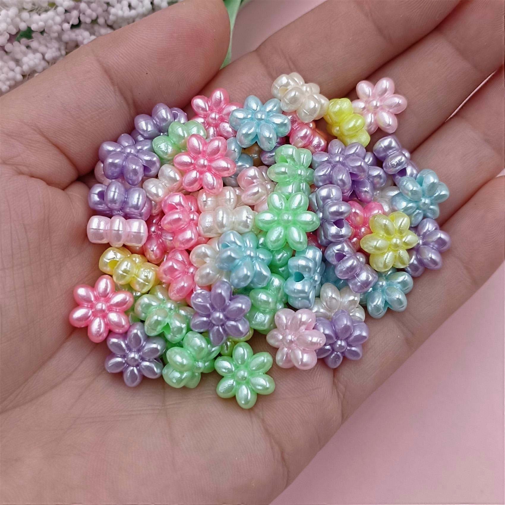 Home Party Προμήθειες Κολιέ μόδας 80/100pcs Mix Χρώμα DIY Υλικά Χάντρες πεταλούδας Love Flowers Macaron Χρώμα Βραχιόλι Χέρι