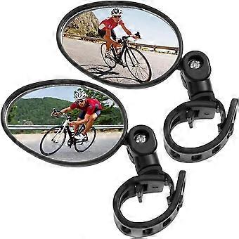 2pcs Bicycle Mirrors,Bicycle Convex Mirror Rear View Mirrors Adjustable Rotatable Handlebar Mounted Mirrored Bike Mirrors Riding Equipment is Suitable
