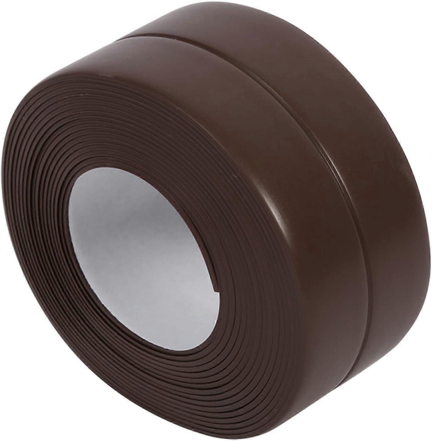 Sealing tape Waterproof adhesive tape Self-adhesive adhesive sealing tape for kitchen or bathroom (38mm*3.2M-Brown)