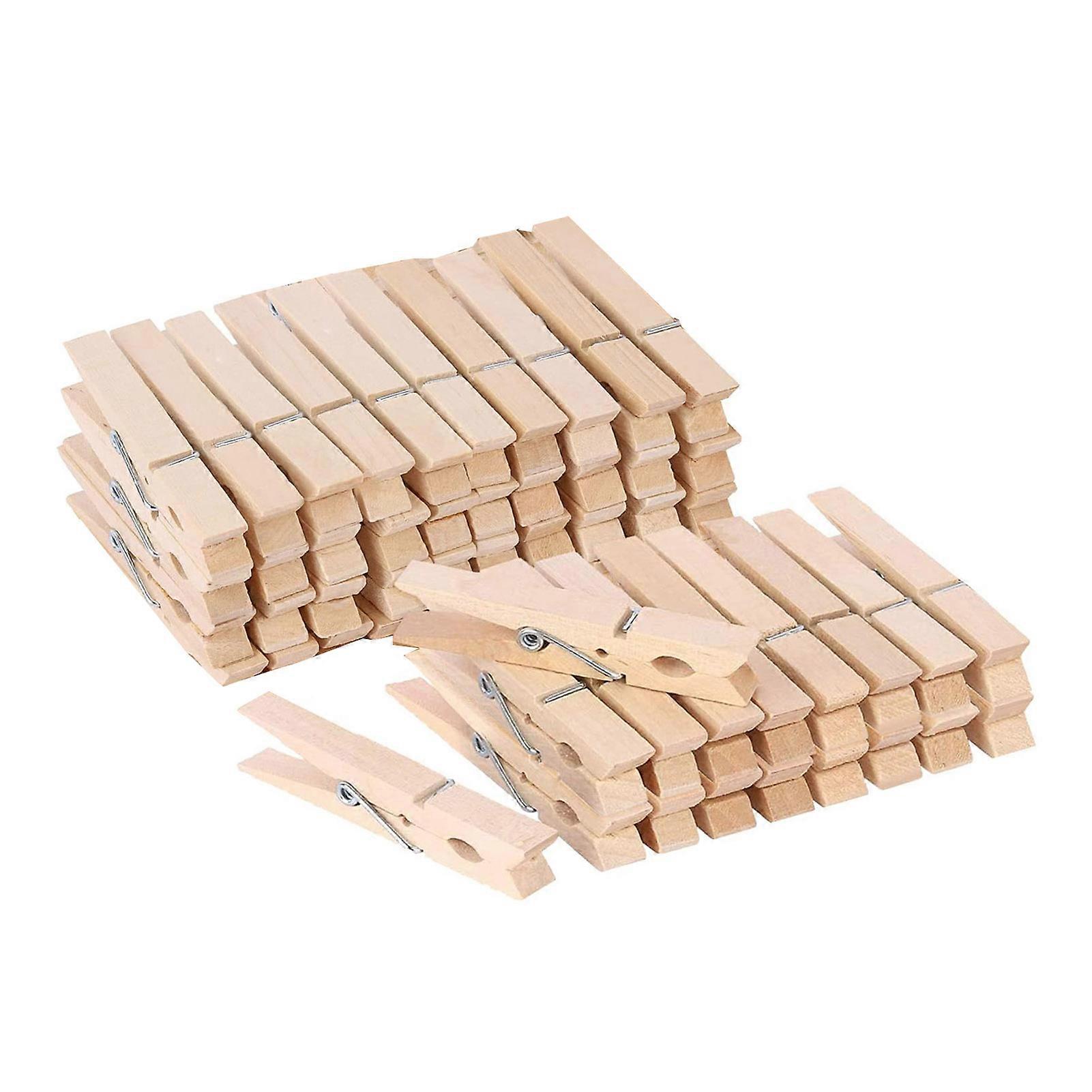 50Pcs ξύλινα μανταλάκια κλιπ φωτογραφιών ισχυρή λαβή συμπαγές μέγεθος φορητό βαρέως τύπου τέχνη τέχνης βαρέων καθηκόντων πολύχρωμα μανταλάκια