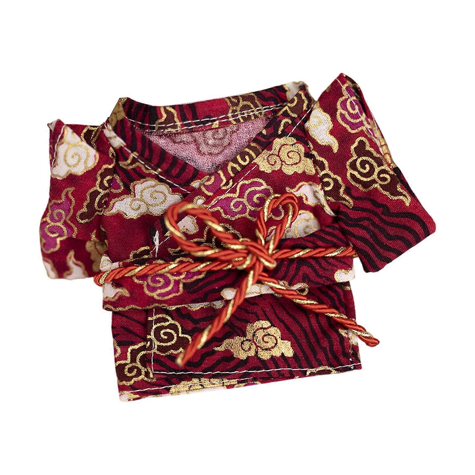 20 سنتيمتر الفتيات دمية اللباس لطيف DIY الملحقات للفتيات الصغيرات هدية دمية كيمونو أحمر