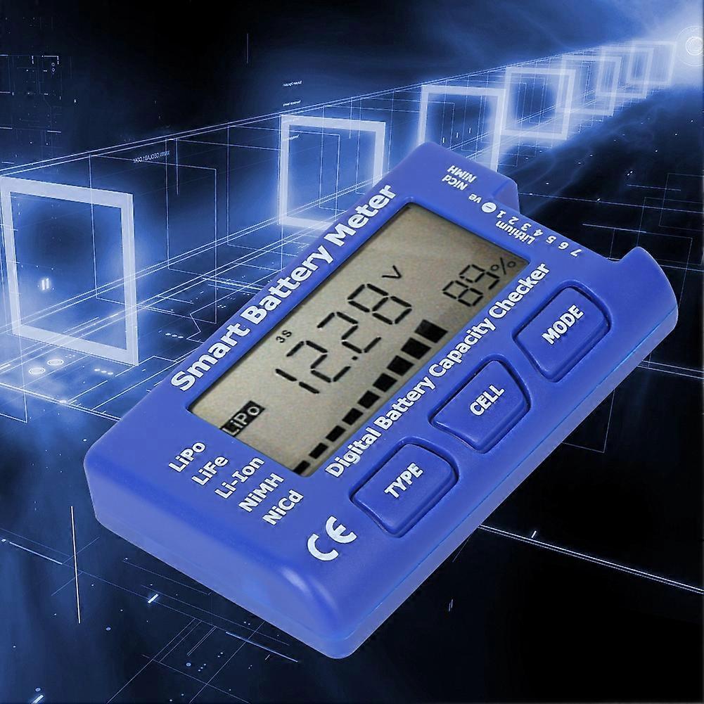 Digital Battery Capacity Checker with LCD Display - 5-in-1 Intelligent
