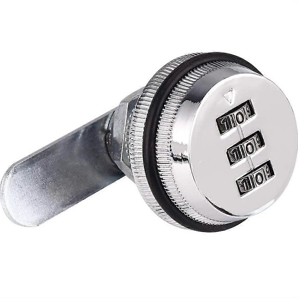 3 Digit Pas Combination Locks ,30mm Zinc Alloy Cam Cabinet Code Lock For Security Drawer Mailbox Cabinet Tool Box Glass Cabinet Safe Locker