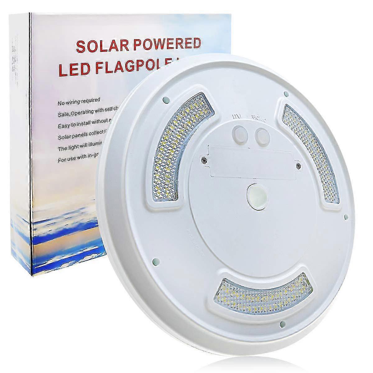 Solar Flag Pole Dawn Super-Bright Powered Light,111 Flagpole Light,8-10h
