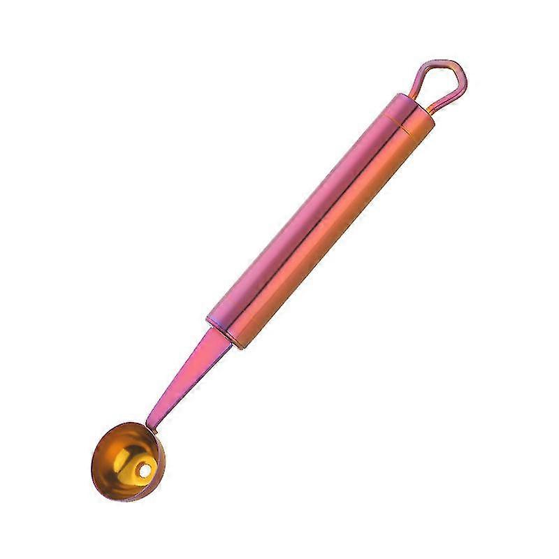 Fruit Digging Spoon With Anti Slip And Smooth Surface, Anti Freezing Handle, Mini Ice Cream Melon Spoon (1 Magic Red)
