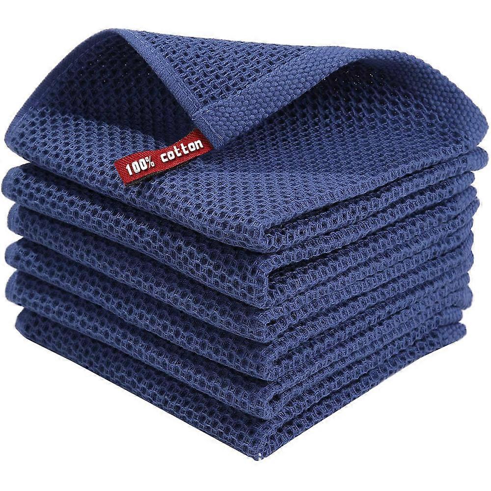 strofinacci da cucina in cotone, strofinacci assorbenti ad asciugatura rapida ultra morbidi, blu