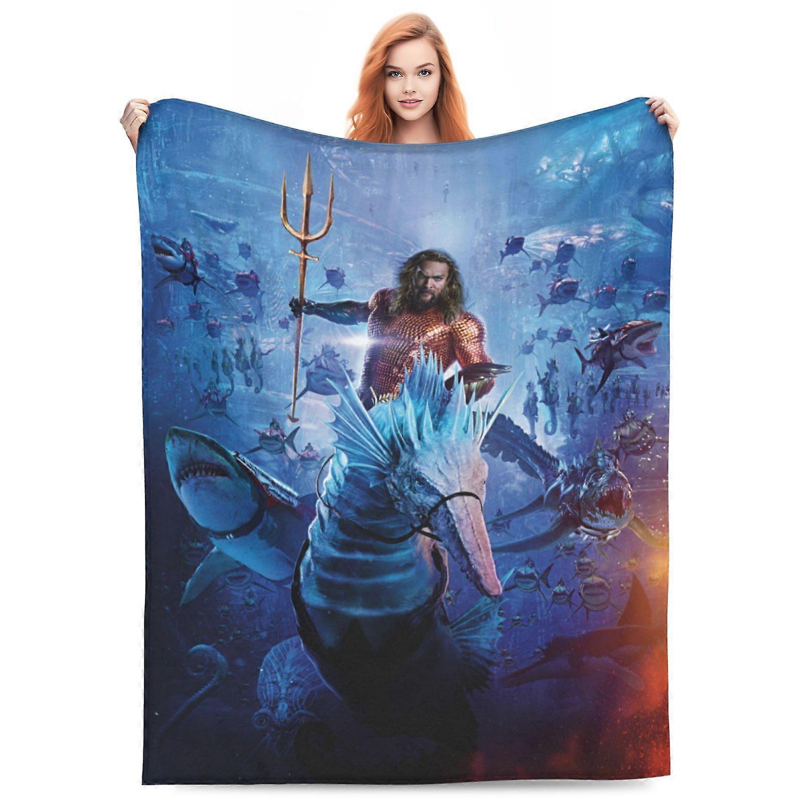 Aquaman Rzuć koc Sofa Łóżko Sofa Miękka Lekka Ciepła Przytulna Flanelowa Polarowa Pościel Koc Dla Dzieci Dorośli Prezent Multiple-KDE39211