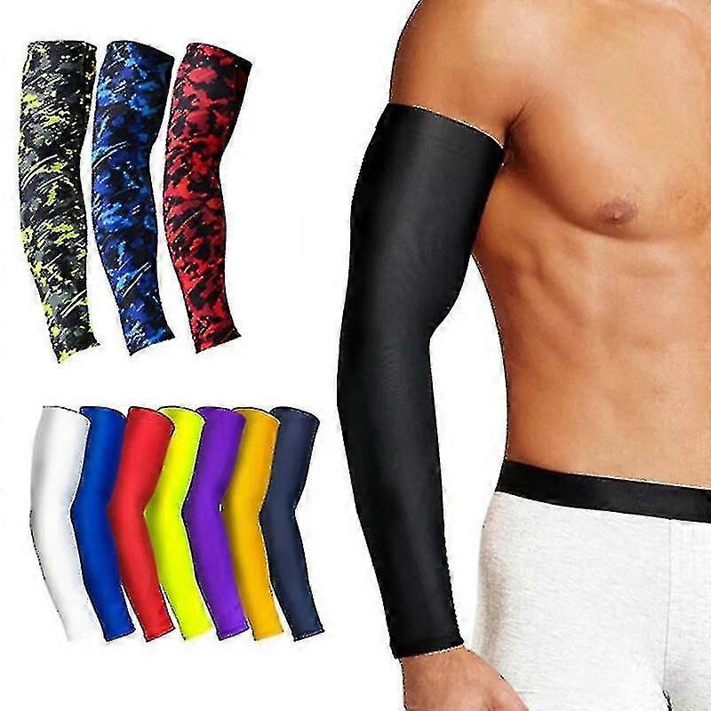 Transpirable, de secado rápido, resistente a los rayos UV, Manguitos para correr, Coderas de baloncesto, Almohadillas para brazos de fitness HY