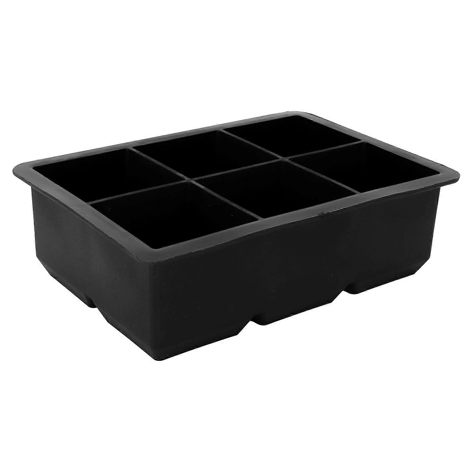 Fødevarekvalitet silikone firkantet isterningbakkeform til hjemmekøkken - 6 gitre
