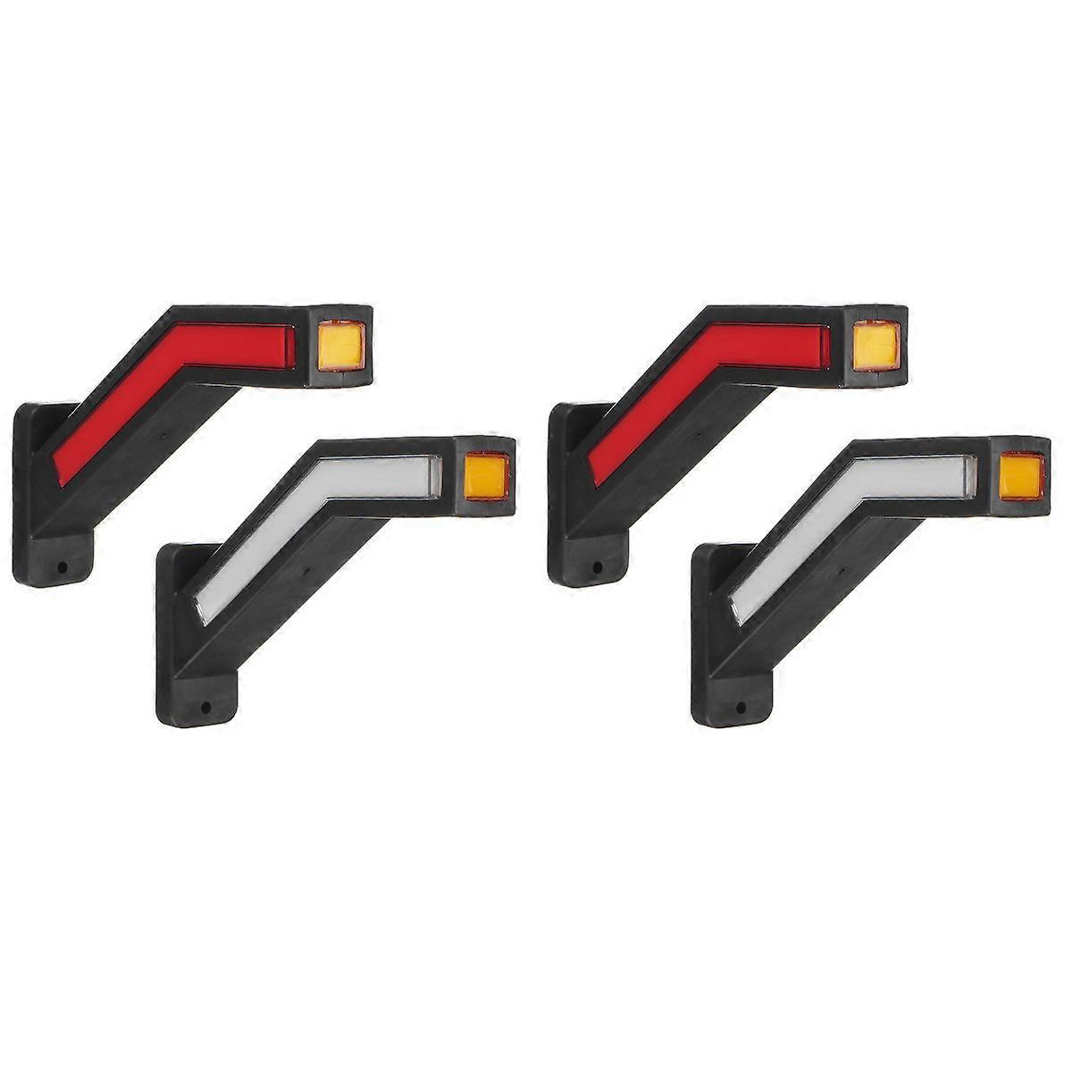 2Pcs Trailer LED Side Marker Light Dynamic Turn Signal Indicator Car Van Outline Marker Lighting Truck Brake Stop Signal Lamp