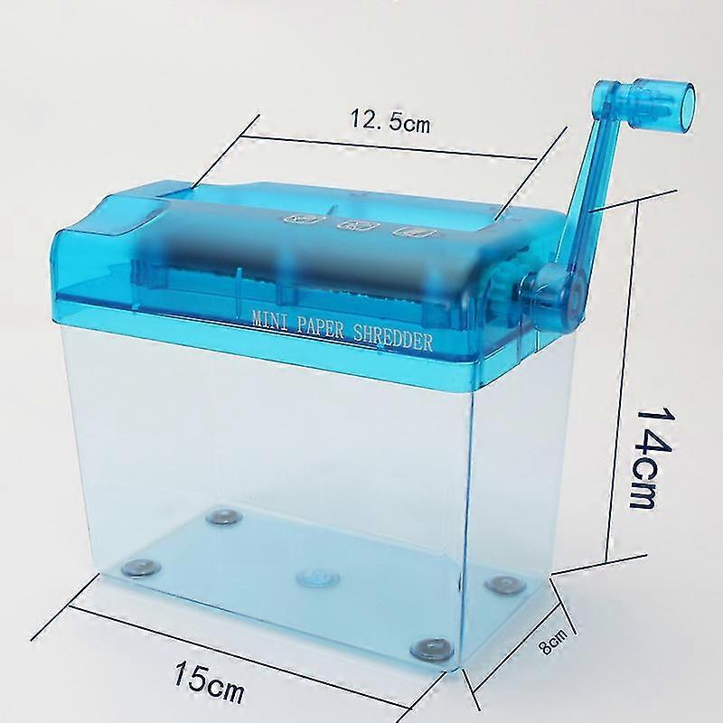 Mini Blue Shredder A6manual Crusher Destroyers Paper Documents Cutting Machine For Home