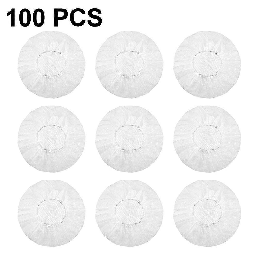 100個の伸縮性のあるヘッドフォンカバー使い捨てヘッドセットカバー不織布ヘッドフォンカバー衛生イヤーパッドクッションイヤーマフスタイルのゲーミングヘッドフォン用/