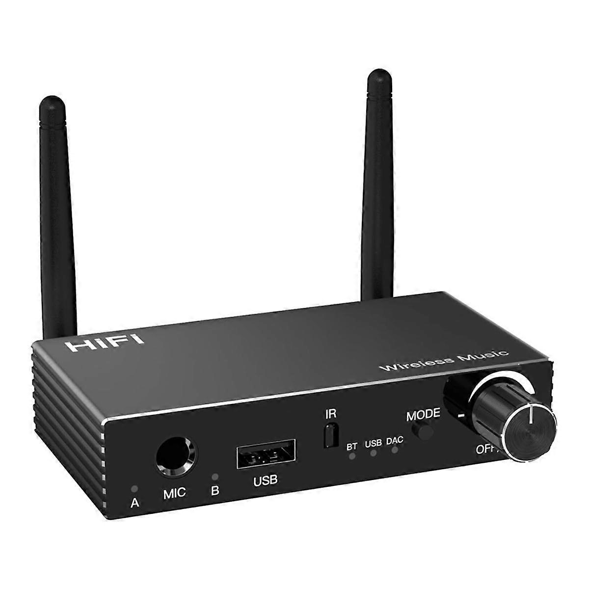 Bluetooth 5.3 Audio Adapter Receiver, TV Bluetooth Transmitter, Wireless Audio Adapter for Home Stereo/Headset/Speaker