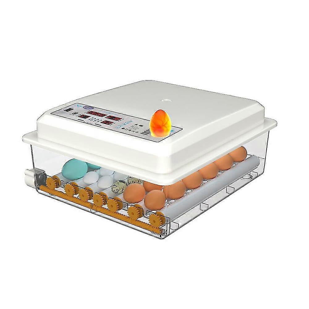 Eggs Incubator 48 Eggs Household Digital Poultry Hatching Machine 220v/12v Dual Power With Temperature Control Auto Eggs Turner Led Candler For Home F