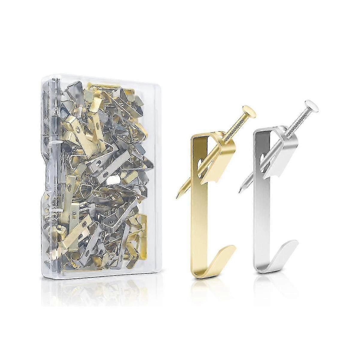 130 Pcs Picture Hs Kit - 30lb Purpose Picture Hanging Hooks Kit Dry Pictu