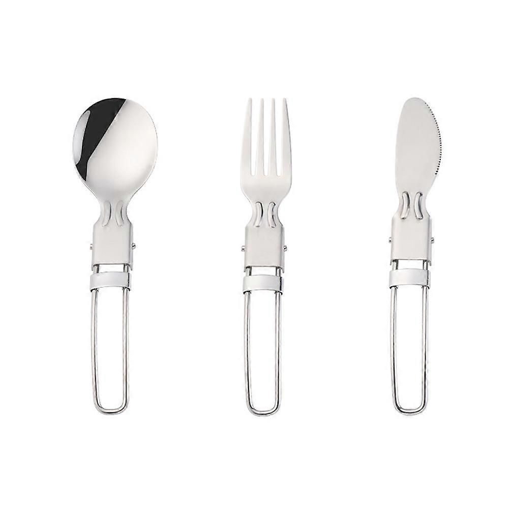 3pcs Cutlery Set Tableware Tableware Knife Spoon Fork Stainless Steel Silver