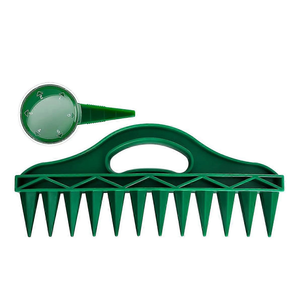 Jardinière à 12 trous pour semis en terre - Espaceur de graines de jardin avec distributeur de graines réglable pour planter des graines et des bulbes A