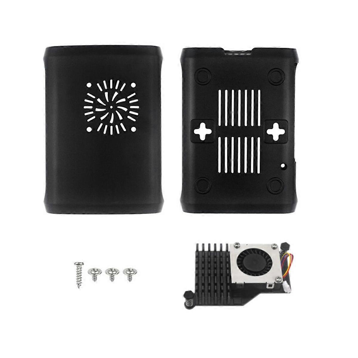 For 5 ABS Case Plastic Shell with Active Cooler Fan for RPI 5 Pi5 Accessories