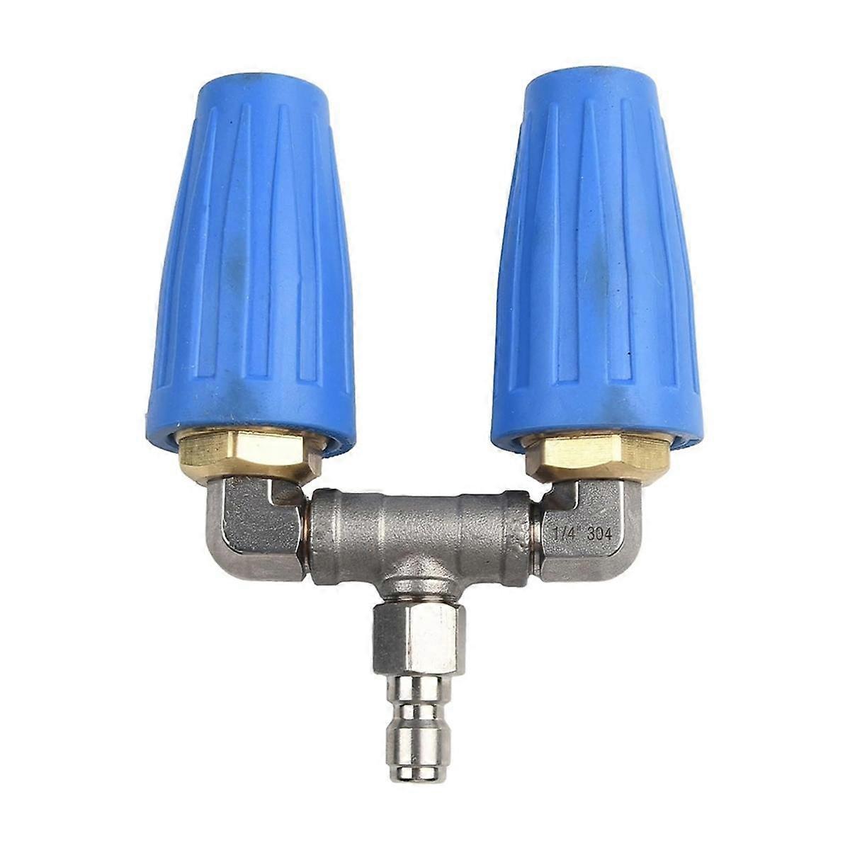 High Pressure Washer Dual Tip Turbo Nozzle, 4000PSI Pressure Rotating Dual Turbo Nozzle Spray Tip 1