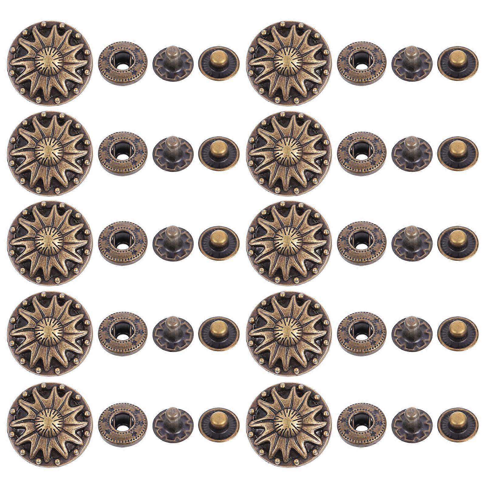 20 Sets Zinc Alloy Button Purse Buckle Snap Button Cartoon Wallet Buckle