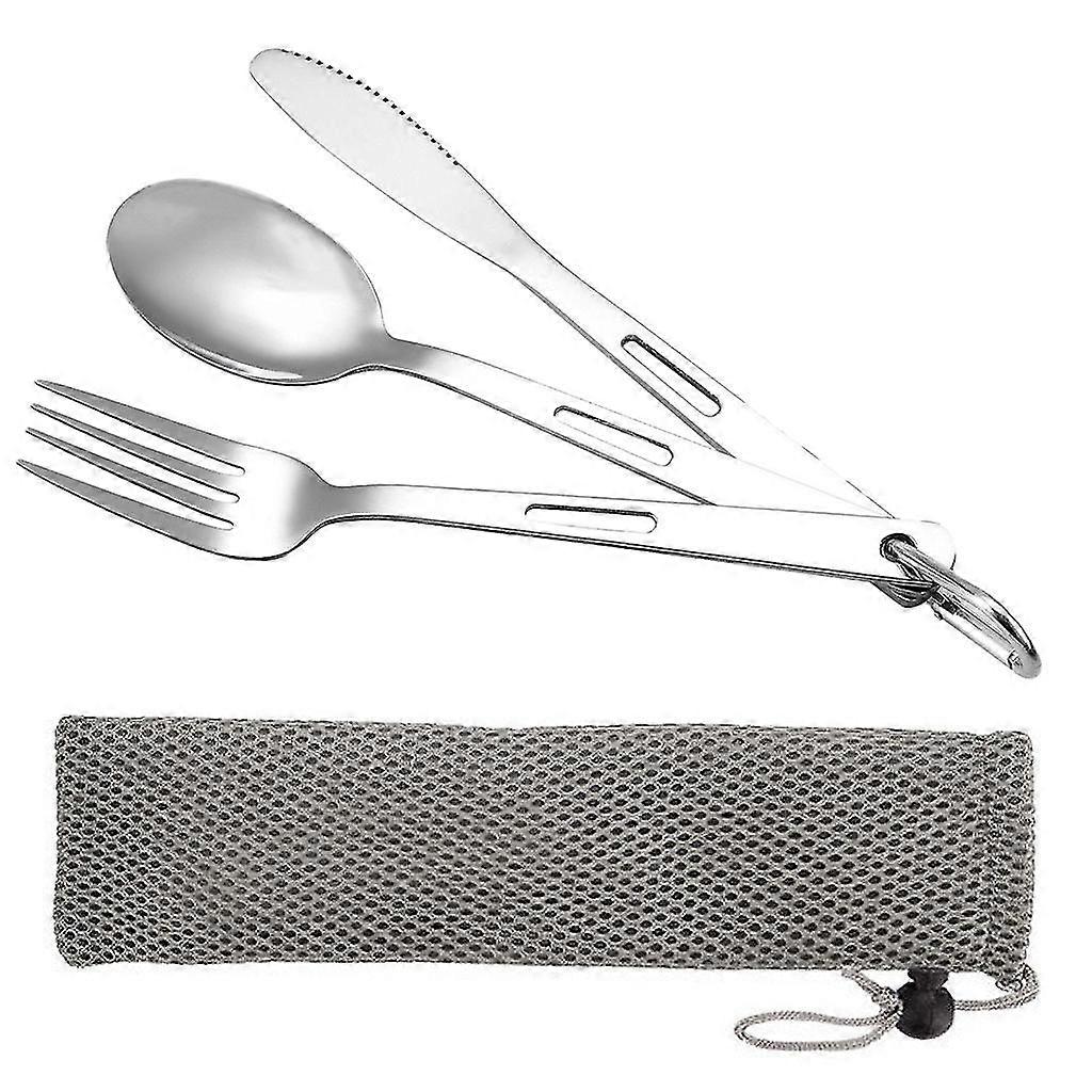 Camping Cutlery Set Travel Cutlery Set Flatware Including Knife Fork Spoon Set