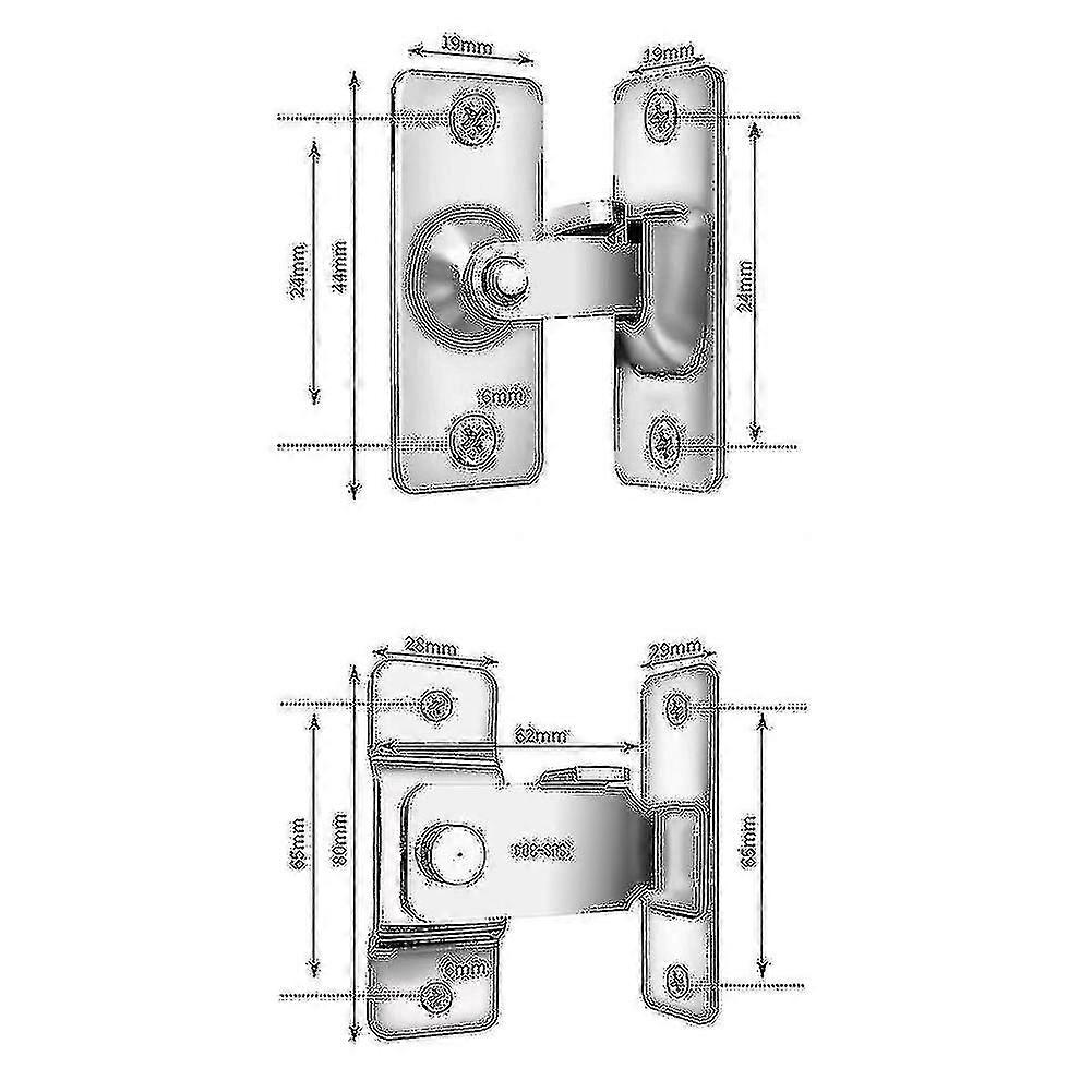 90 Sliding Door Lock Right Angle Lock