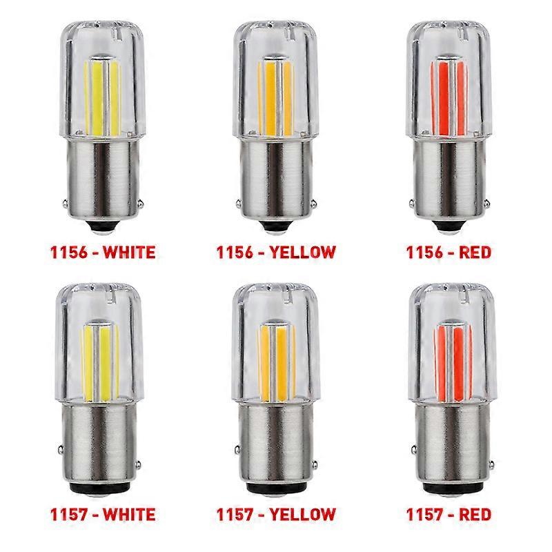 2Pcs P21w 1156 LED 1157 P21 5W Filament Aluminum Column BA15S BAY15D Car light Bulb Auto Turn Signal Reverse Brake Reverse Lamp