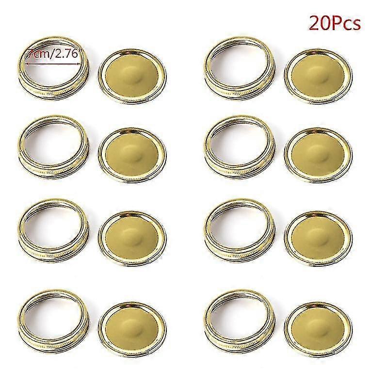 20 Pack Mason Jar Split-type Lids With Seals Rings Mason Storage Solid Caps