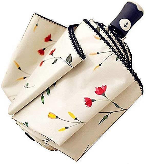 Sun umbrella compact folding travel umbrella with windproof automatic opening and closing function