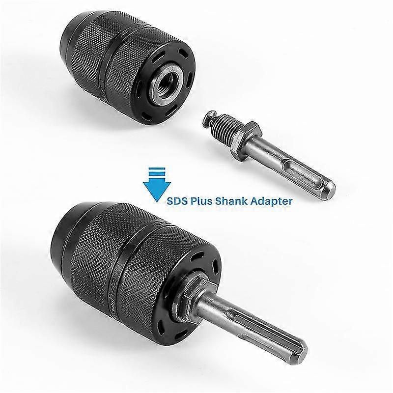 2-13mm Keyless Drill Chuck With Sds Plus Adaptor,1/2-20unf Impact Drilling Chuck Change Adapter Con
