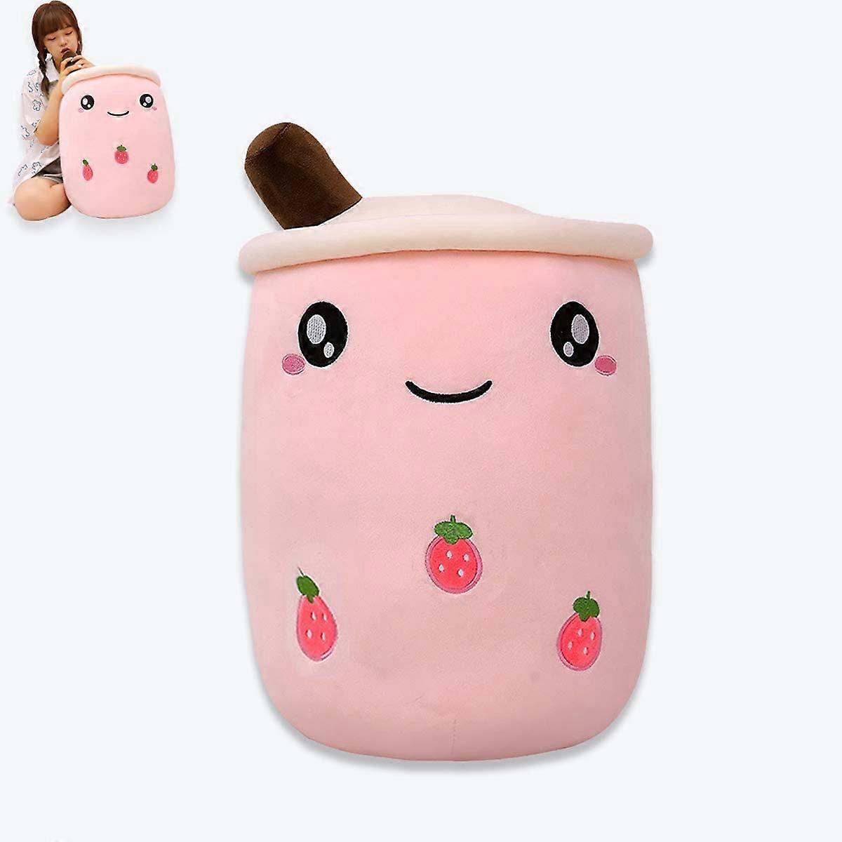 Brinquedo de Pelúcia Boba Tea de 9,8 Polegadas Marrom Pérola Leite Chá Bolha Travesseiro de Pelúcia Almofada de Abraço Macio para Casa (Marrom, 9,8 polegadas)