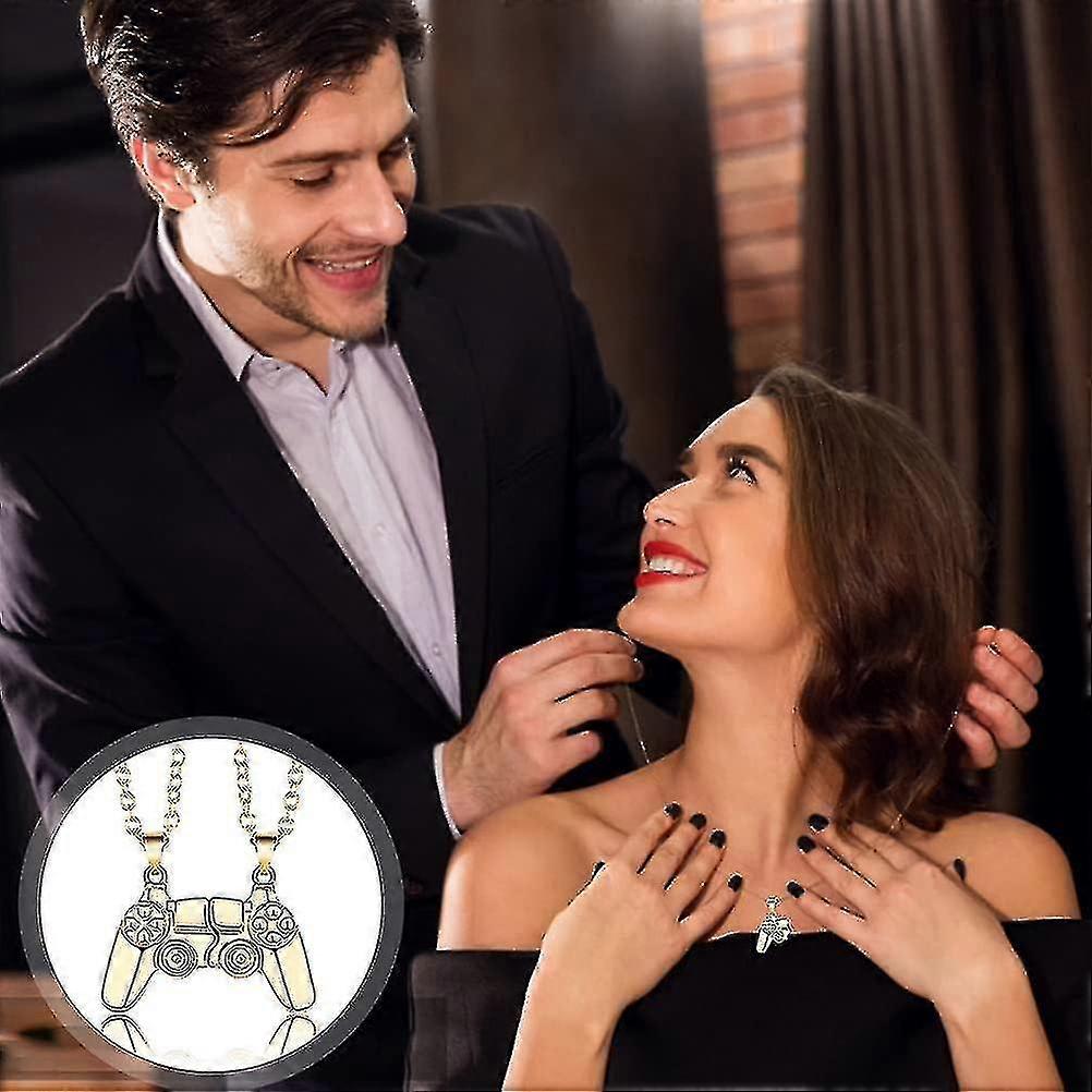 Chain With Magnet For Joystick - Matching Necklace For Couples Best Friendsgold