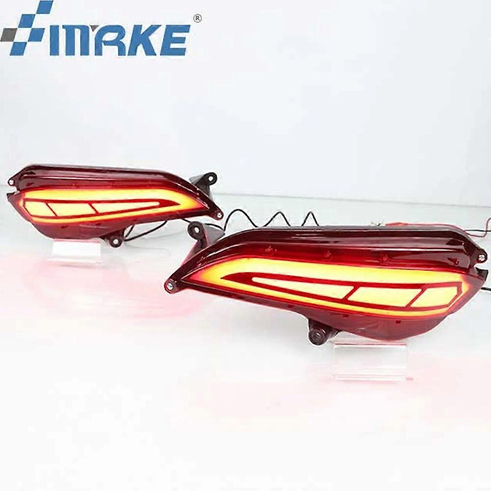 2PCS For Toyota Yaris 2017 2018 2019 2020-2022 LED Reflector Rear Bumper Light Fog Lamp Brake Light Turn Signal Light Fog Lamp