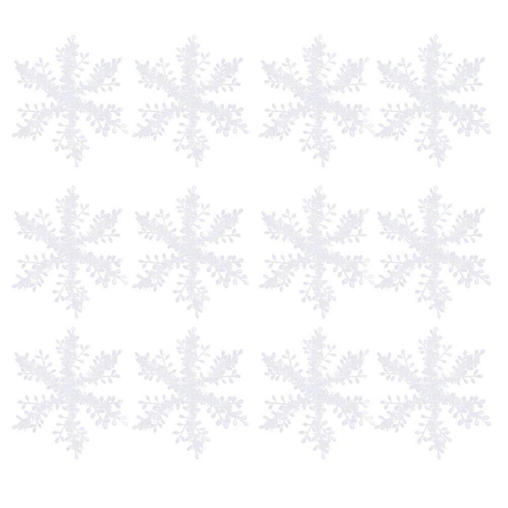 90pcs Simulation Snowflake Pendants Hanging Christmas Tree Snowflake Decor