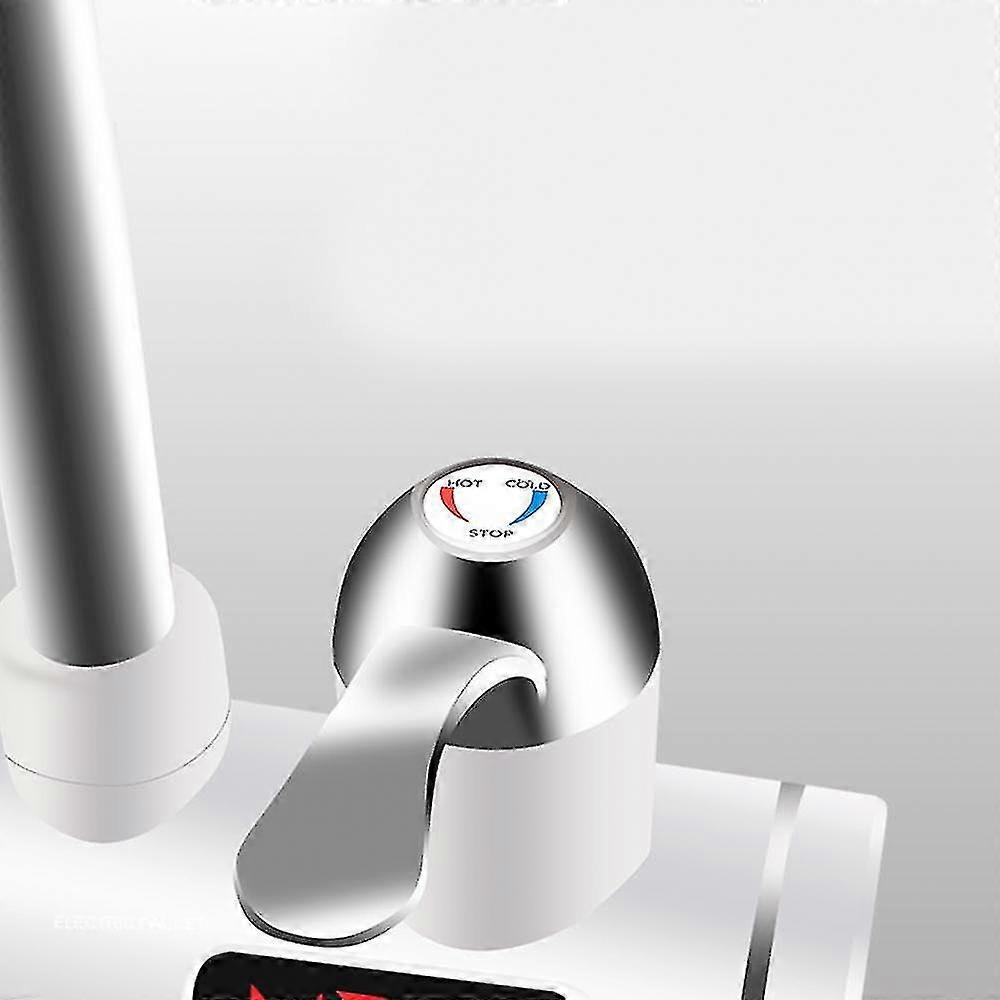 Briwellna Robinet électrique Cuisine Instantané - Acier Inoxydable 304 - Affichage Numérique - Rotation 360° - Argent