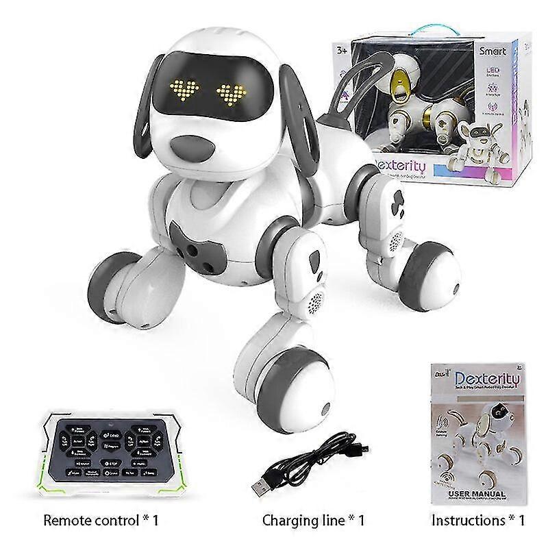 Funny Rc Robot Electronic Dog Stunt Dog Voice Command Touch-sense Music Song Robot Dog For Boys Girls Children's Toys 18011 Robotic Toys