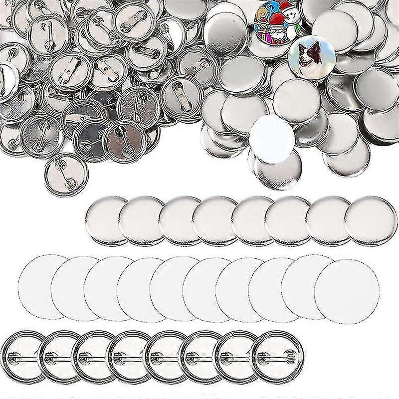 600 stk Knapp Making Rekvisita 25mm / 1inch Back Button Pin Making Kit Metall Badge Deler For Button M Tw