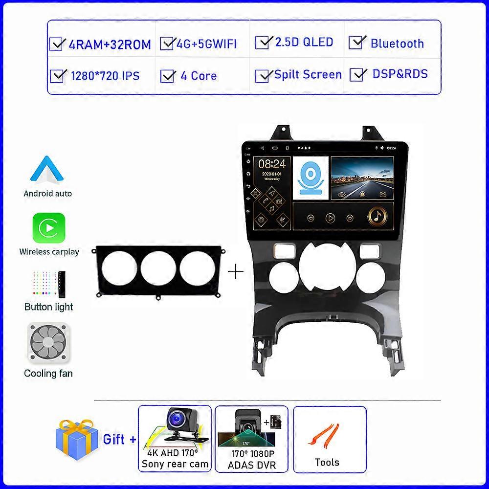 AI Voix Android 12 Pour Peugeot 5008 3008 2009-2015 4G LTE Autoradio Multimédia Lecteur vidéo Navigation GPS DSP Carplay Auto BT