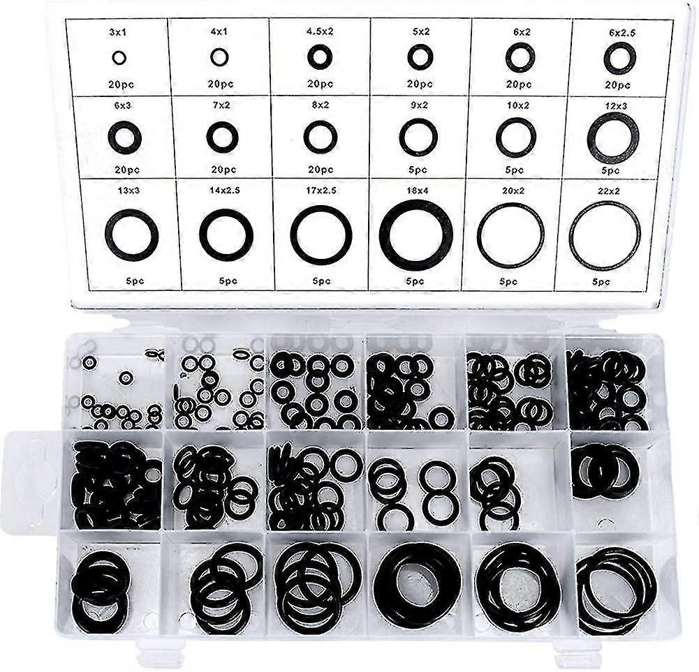 Assorted 225pcs Rubber O-ring With Case