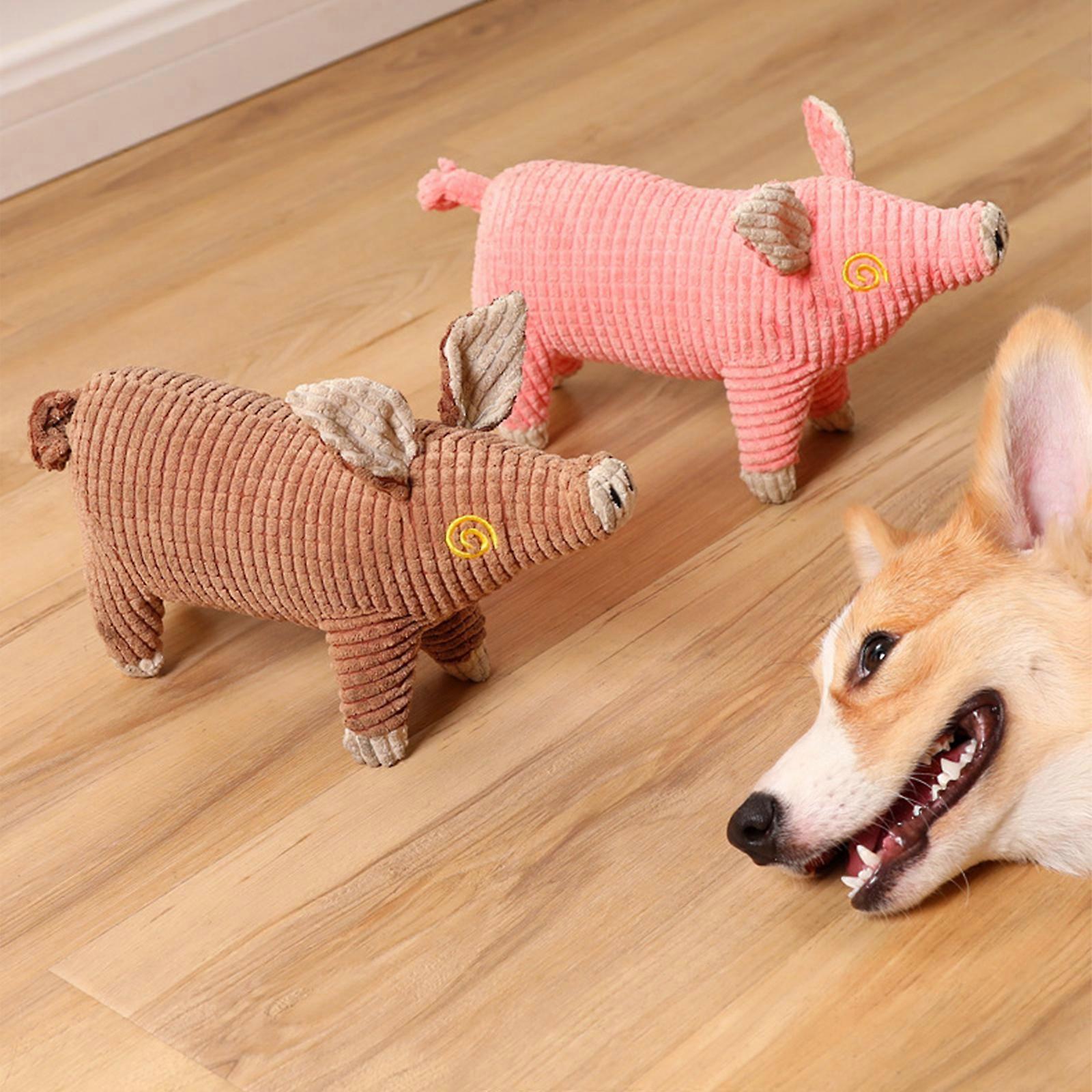 2023 New Plush Chew Dog Toys for Small Dogs,Durable Cute Pig Animal Puppy Teething Chew Toys