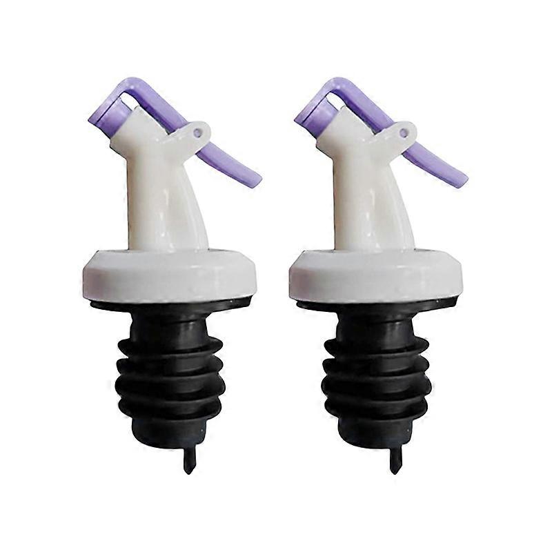 2Pcs Bottle Stopper Reusable Sealed Press-type Leak Proof Multi-Purpose Oil Bottle Plug for Castor Qinhai