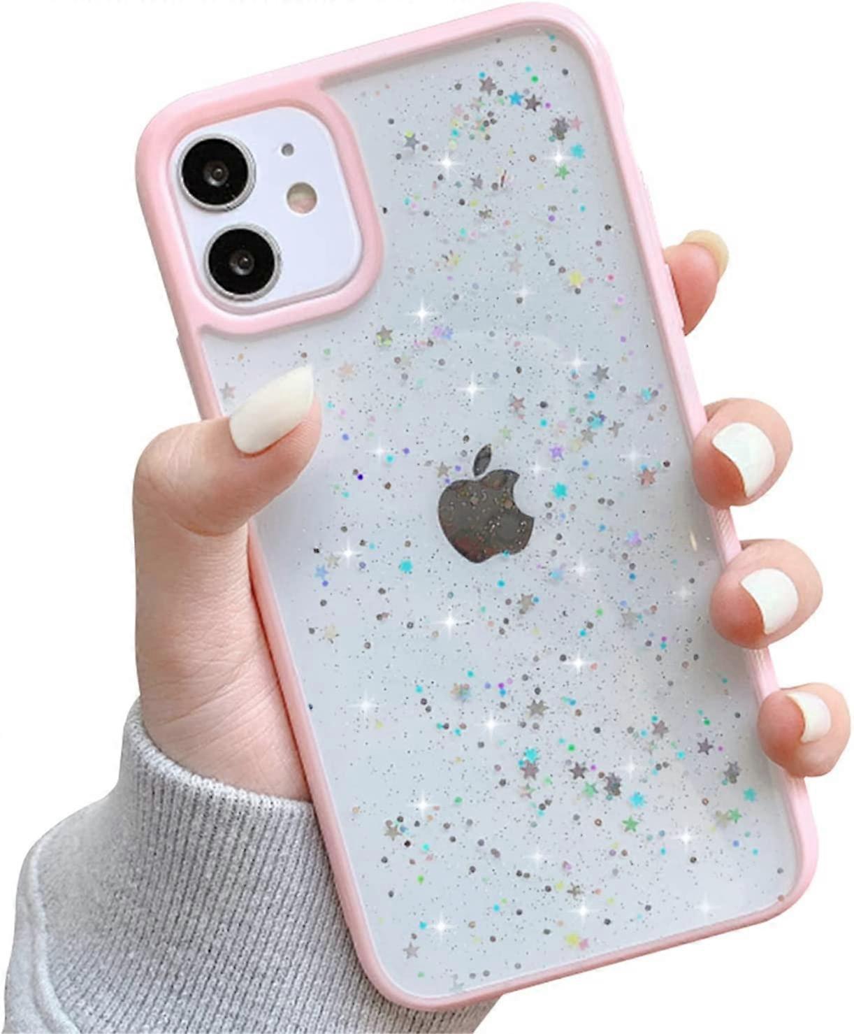 Compatible for iPhone 11 Case,Clear Sparkly Bling Star Glitter Design for Women Girls Soft TPU Shockproof Anti-Scratch Protective Cases for iPhone 11-