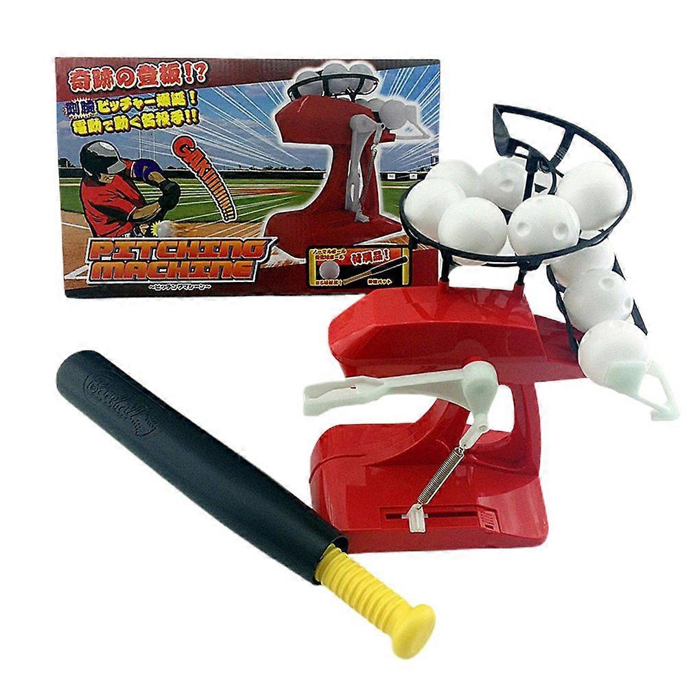 Mini Kids Baseball Practice Adjustable Intelligent Automatic Pitching Machine Sports Learn To Play Tool Blue