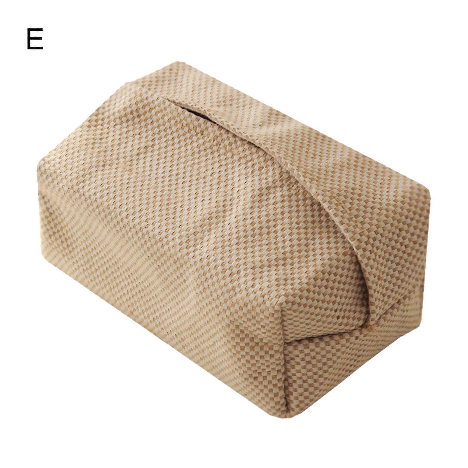 Convenient Tissue Box Exquisite Workmanship Fabric Decorative Lightweight Portable Napkin Case for Daily