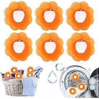 Auspicious-6 Pcs Kleidung Haarentferner für Waschmaschine Haarentferner Ball Waschmaschine, Haustier Haarentferner, Für Waschmaschine, Bettwäsche, Kleidung (r