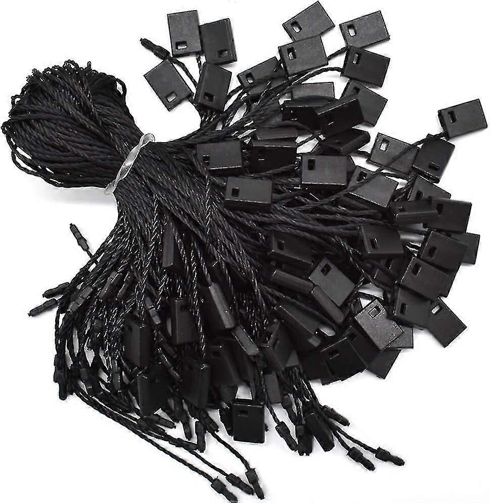 1000pcs Hang Tag String, Nylon Snap Lock Pin Loop Fastener Hook Ties Easy Fast