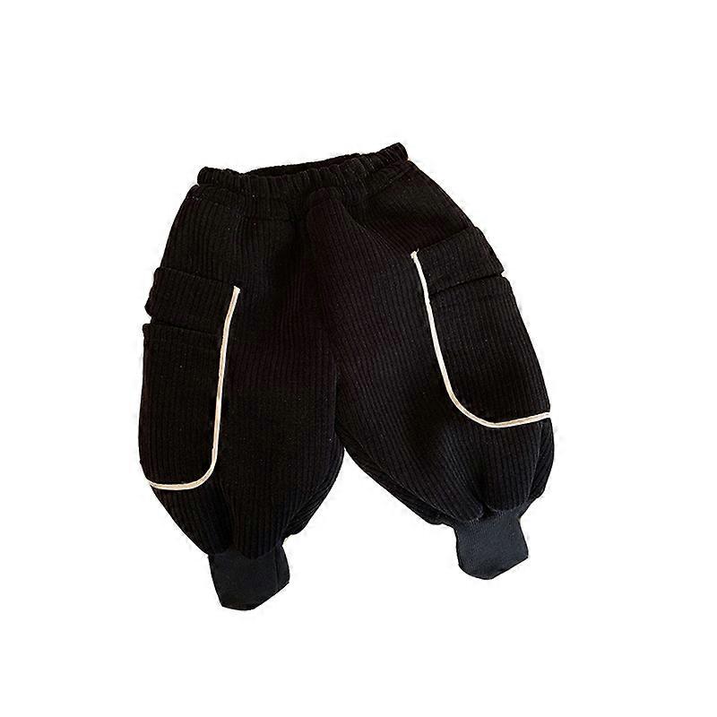 Pojkar fleece byxor vinterkläder nya baby corduroy byxor barnens förtjockade varma byxor