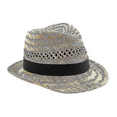Beechfield Unisex Straw Summer Trilby Hat
