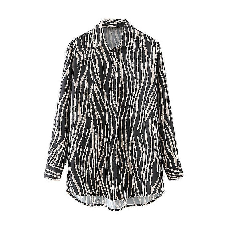 Damen Langärmeliger Animal Print